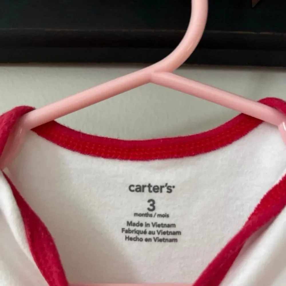 Carter-s White and Red Sleepsuits-babygrows